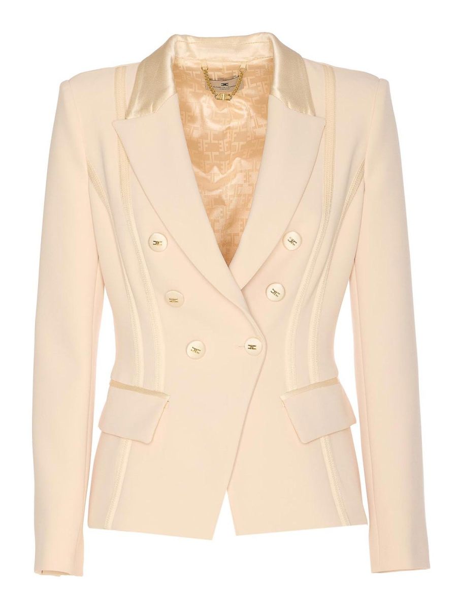 Elisabetta Franchi Veste Casual - Crème