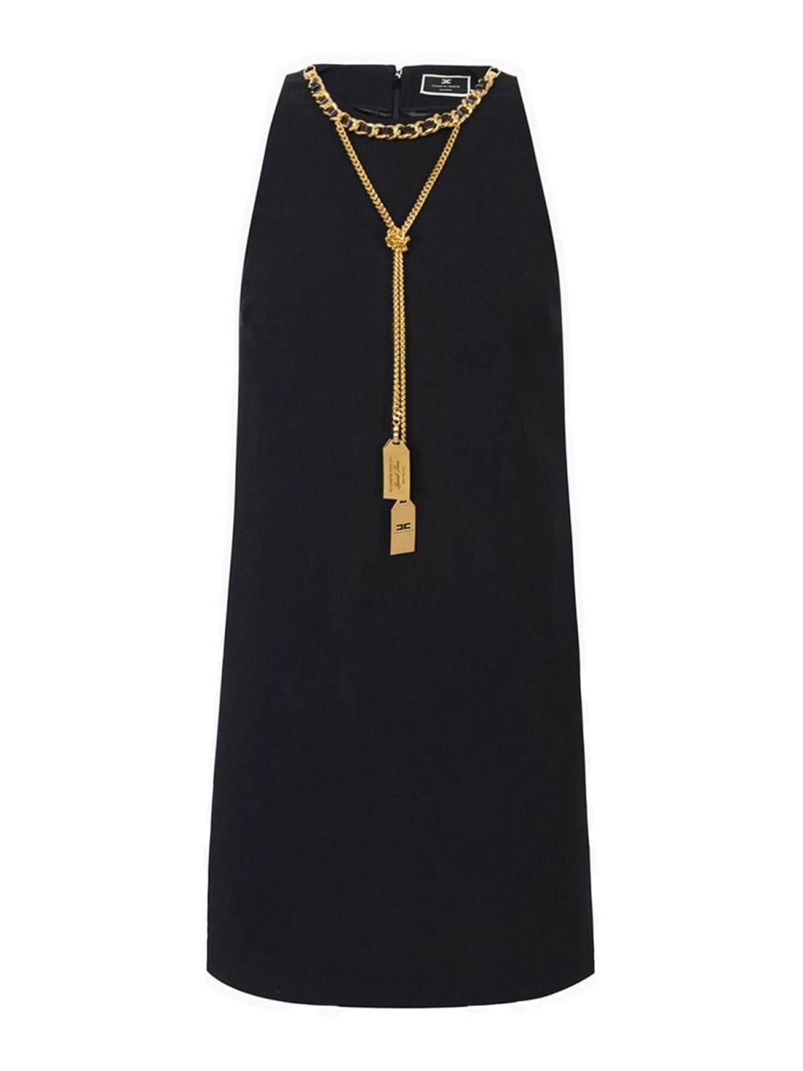 Elisabetta Franchi Robe Au Genou - Noir