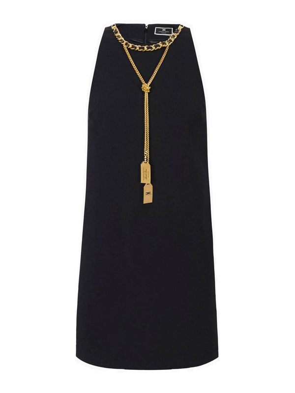 Elisabetta Franchi Robe Au Genou - Noir