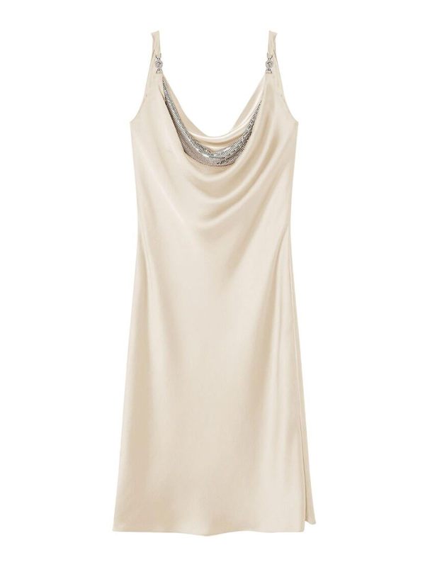 Versace Robe Au Genou - Beige