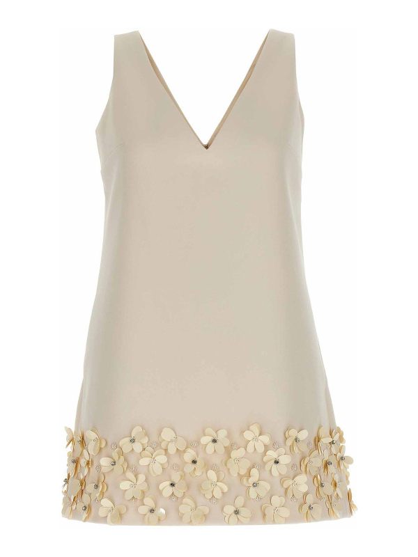 Self Portrait Robe Courte - Beige