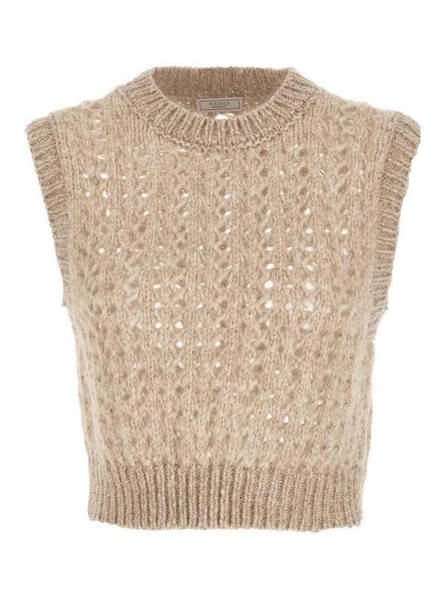 Peserico Pull Col Rond - Beige