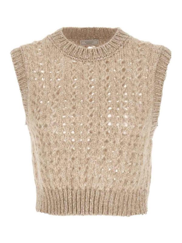 Peserico Pull Col Rond - Beige