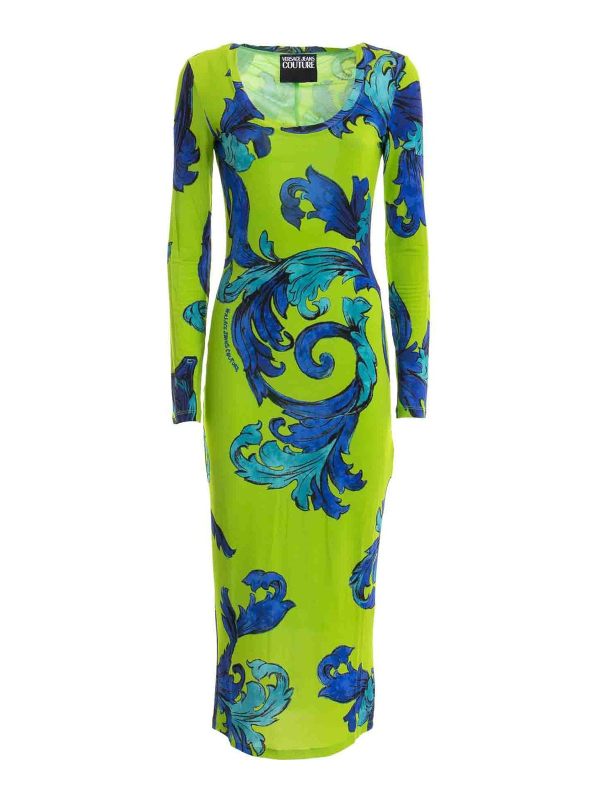 Versace Jeans Couture Robe Au Genou - Vert