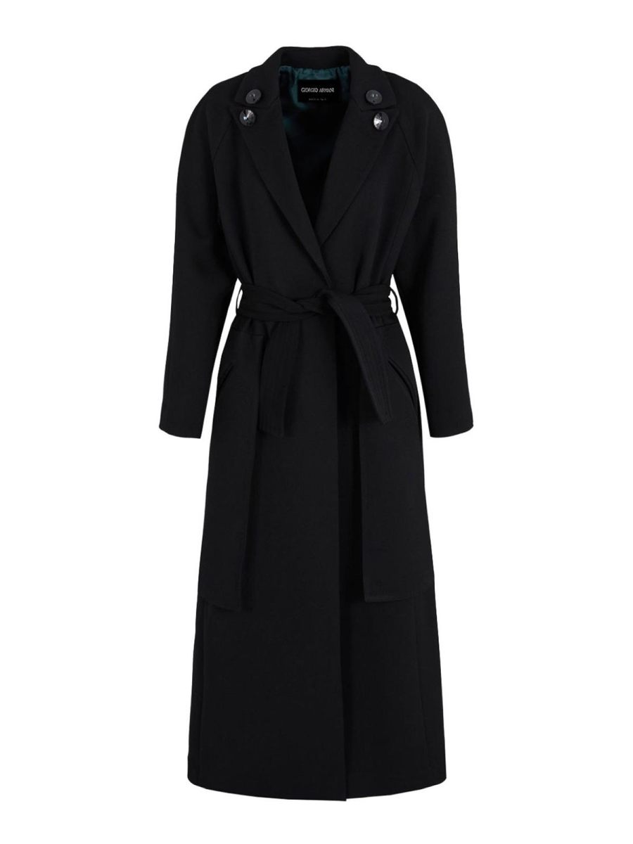 Giorgio Armani Manteau Long - Noir