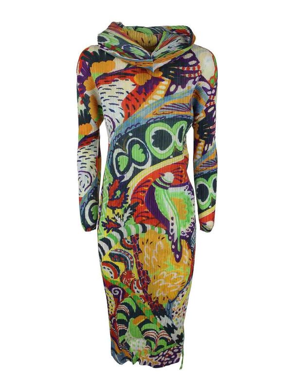 Pleats Please Issey Miyake Maxi Robe - Multicolore