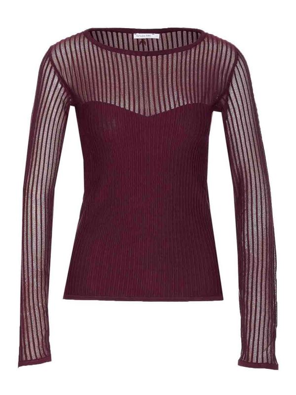 Patrizia Pepe Pull Col Rond - Rouge