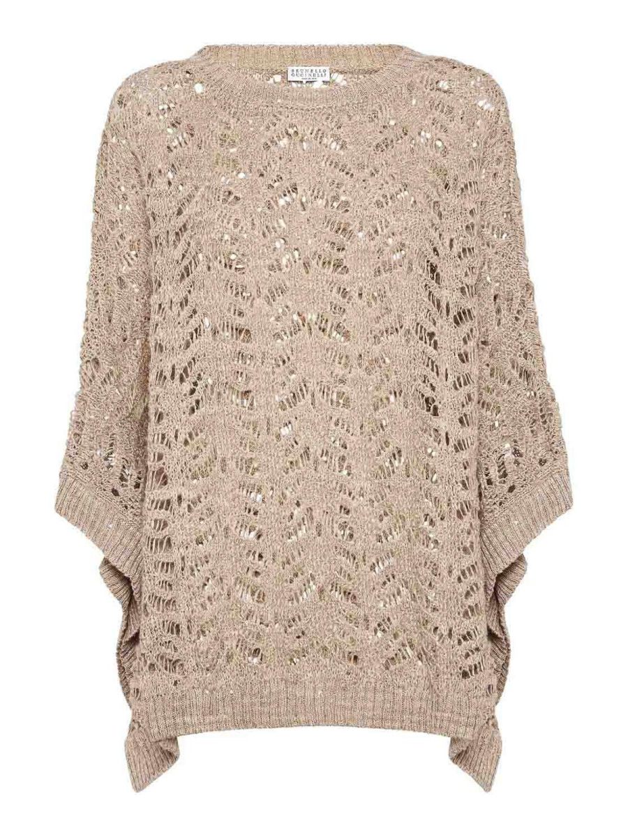 Brunello Cucinelli Pull À Col V - Beige