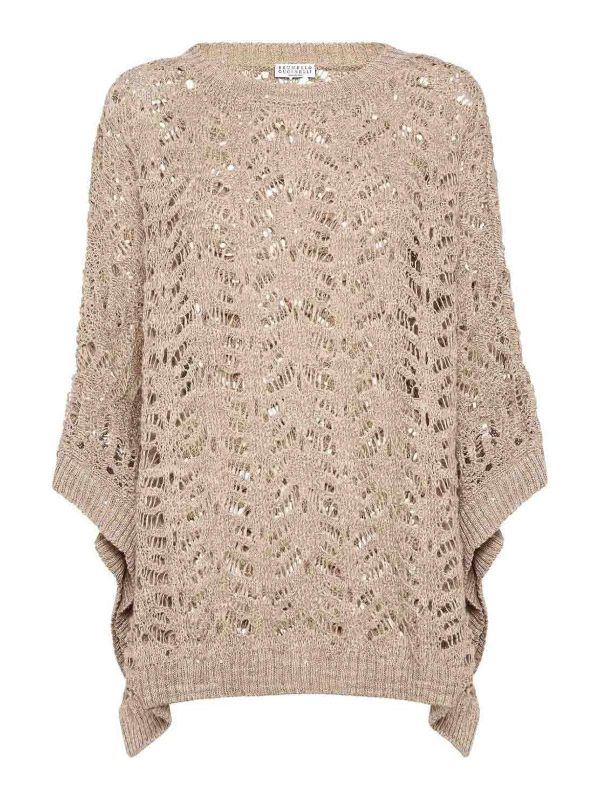 Brunello Cucinelli Pull À Col V - Beige