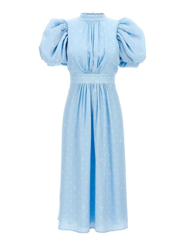 Rotate Birger Christensen Robe Au Genou - Bleu Clair