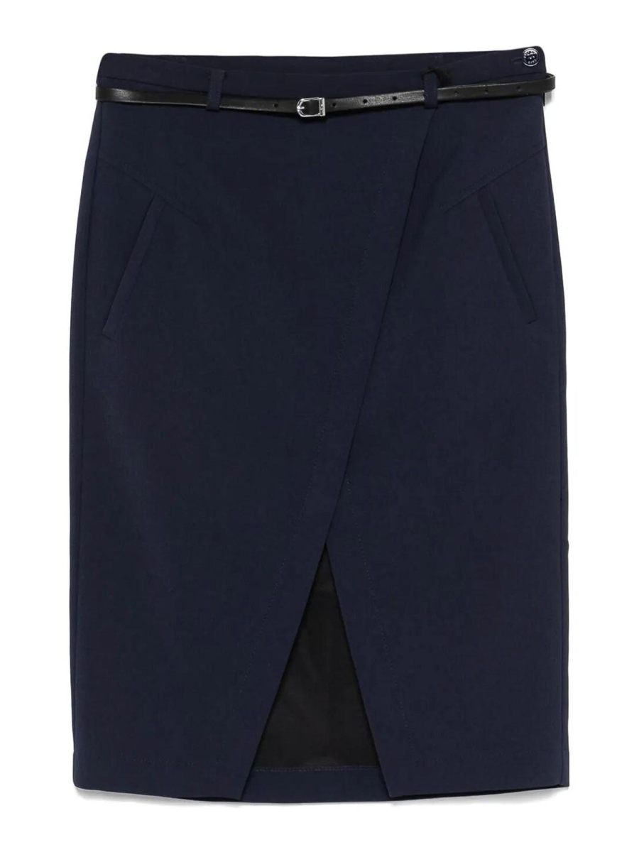 Patrizia Pepe Jupe Midi - Bleu Foncé