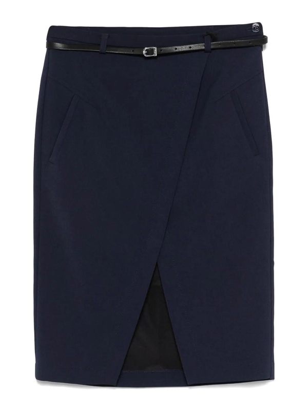 Patrizia Pepe Jupe Midi - Bleu Foncé