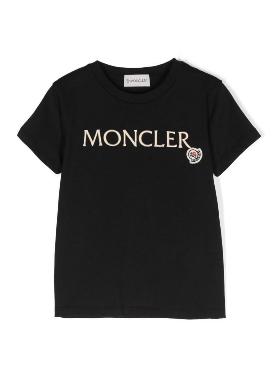 Moncler Jr Pull Col Rond - Noir