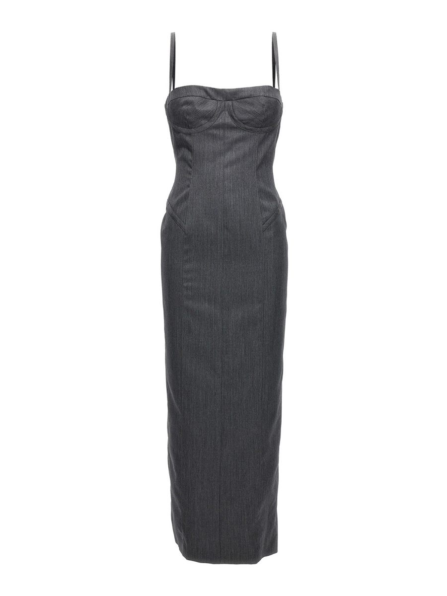 Thom Browne Robe Au Genou - Gris