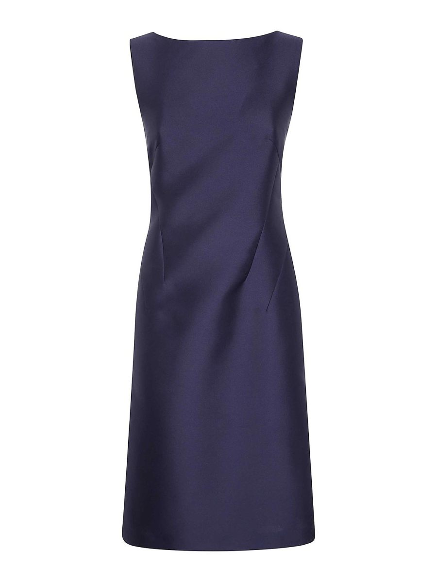 Alberta Ferretti Robe Au Genou - Bleu
