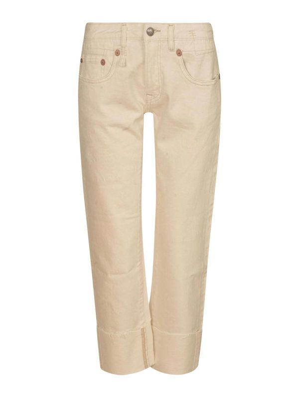 R13 Pantalons Décontractés - Blanc