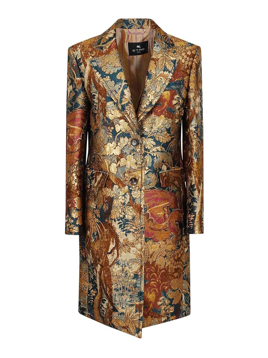 Etro Manteau Court - Or