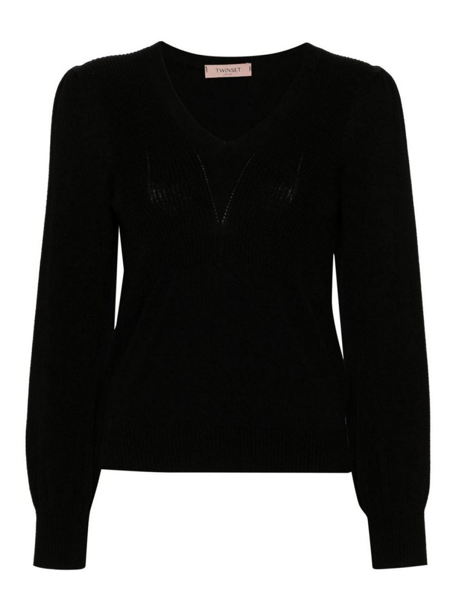 Twinset Pull Col Rond - Noir