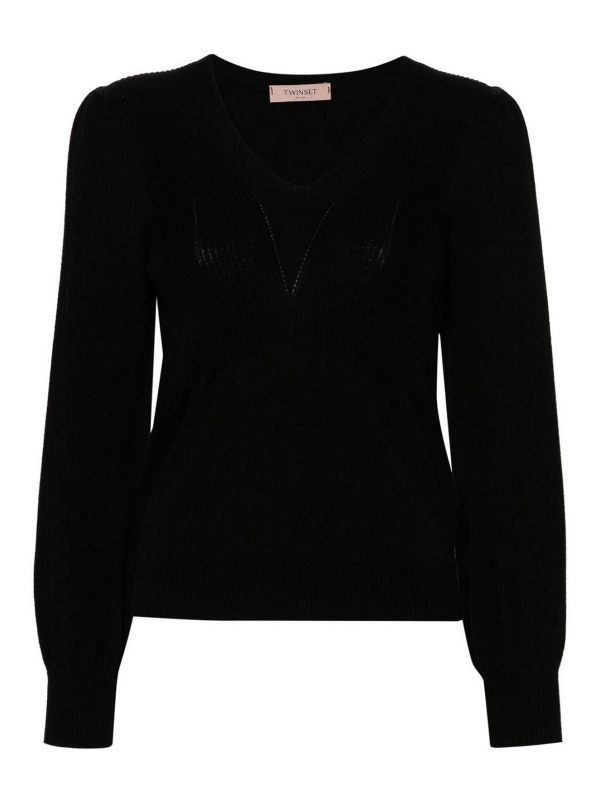 Twinset Pull Col Rond - Noir