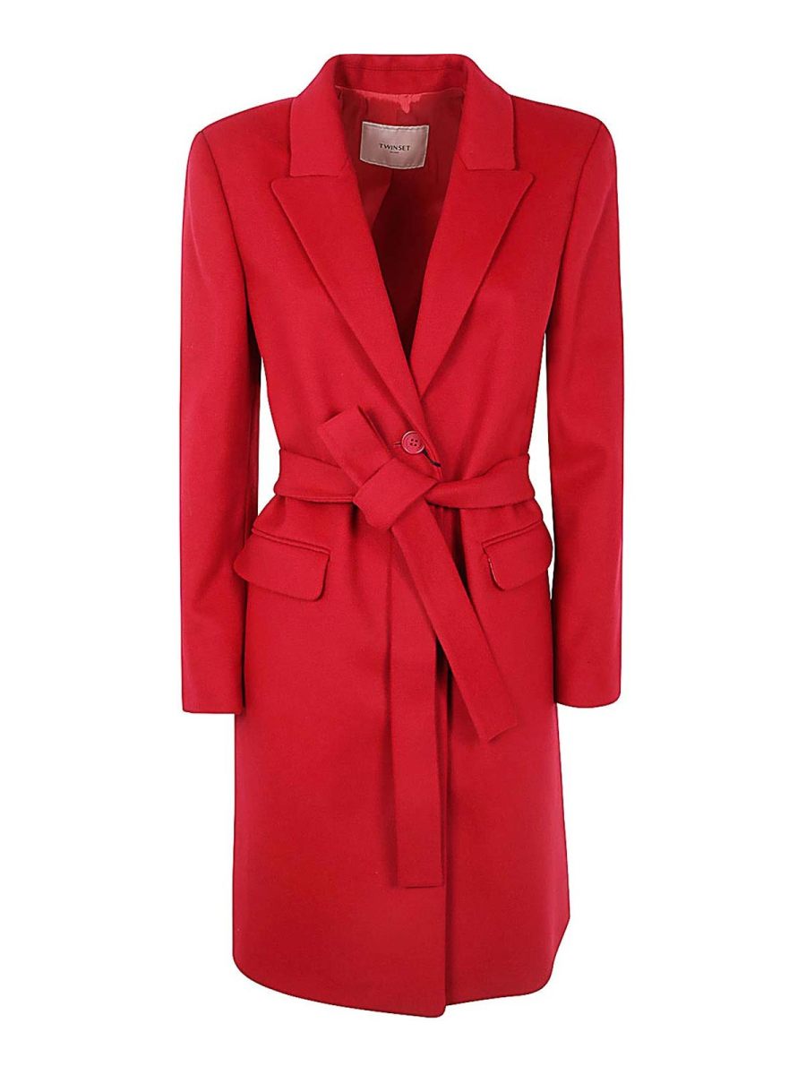 Twinset Manteau Court - Rouge