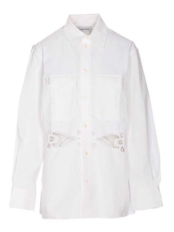 Marine Serre Chemise - Blanc