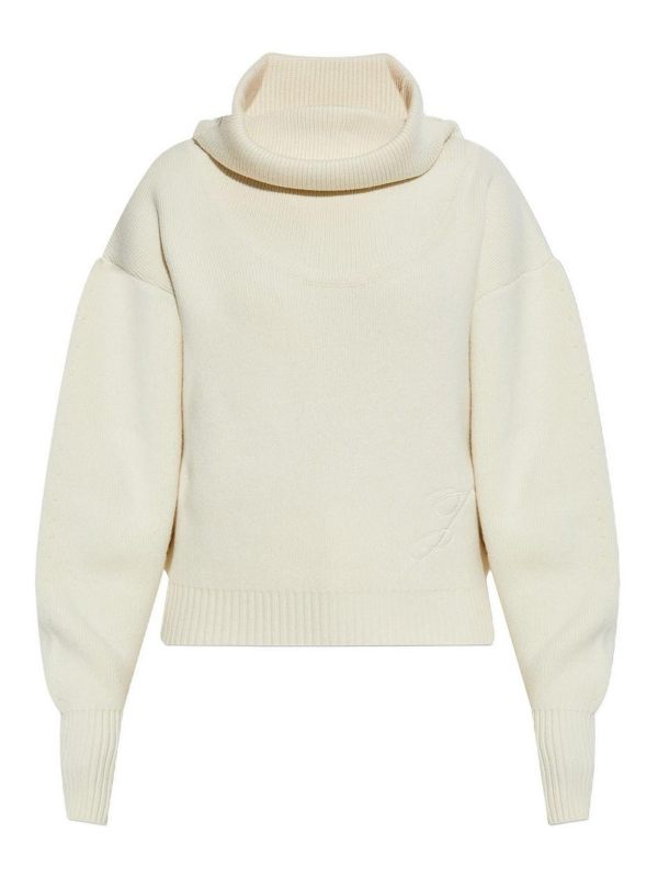 Jacquemus Pull Col Rond - Blanc