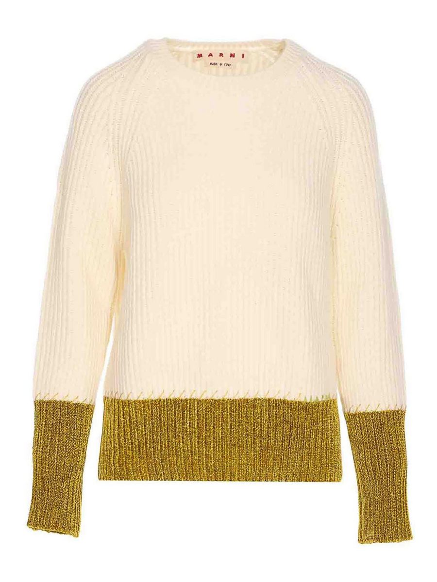 Marni Pull Col Rond - Blanc