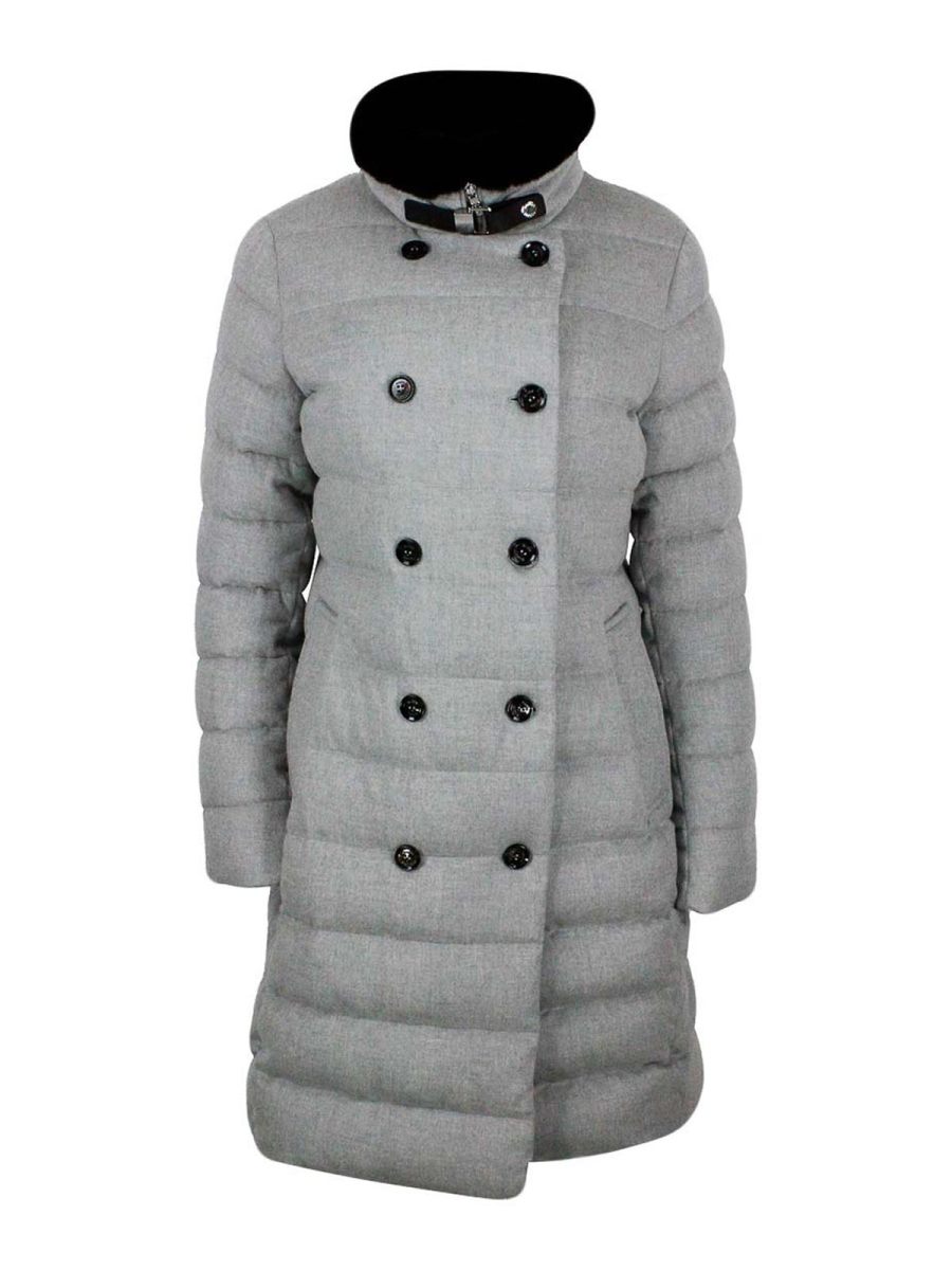 Moorer Manteau Court - Gris