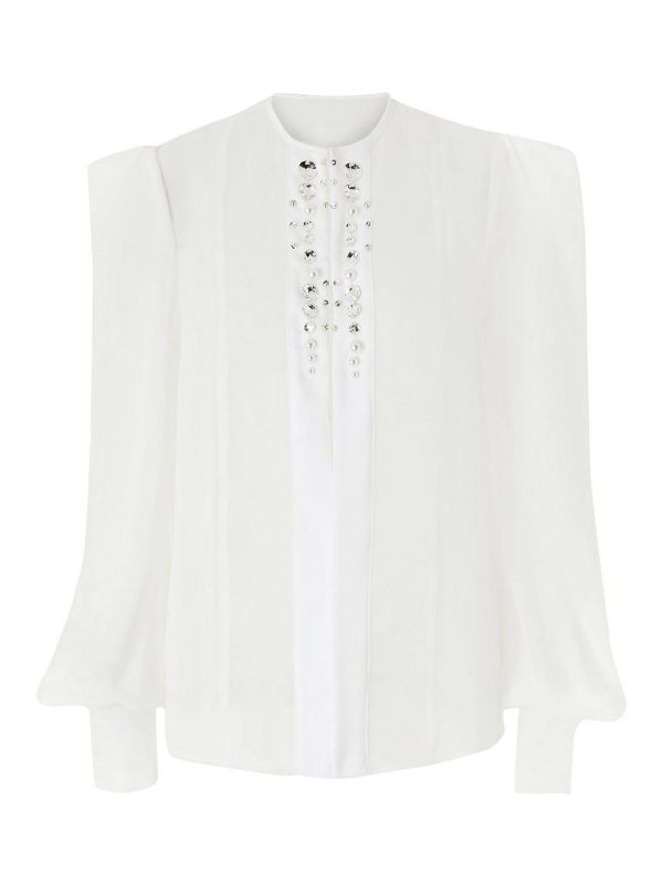 Genny Pull Col Rond - Blanc