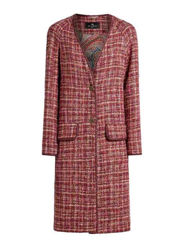 Etro Manteau Long - Rouge