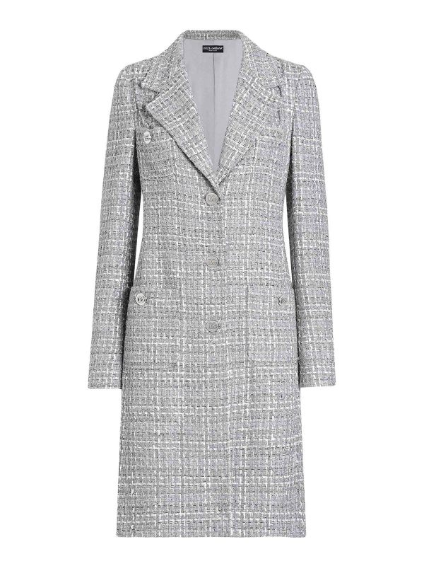 Dolce & Gabbana Manteau Court - Gris
