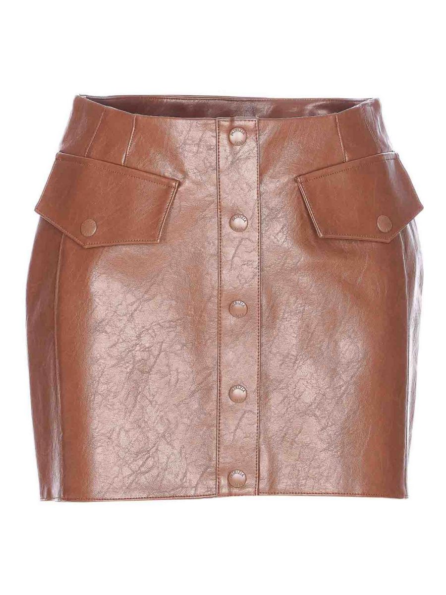 Patrizia Pepe Mini Jupe - Marron