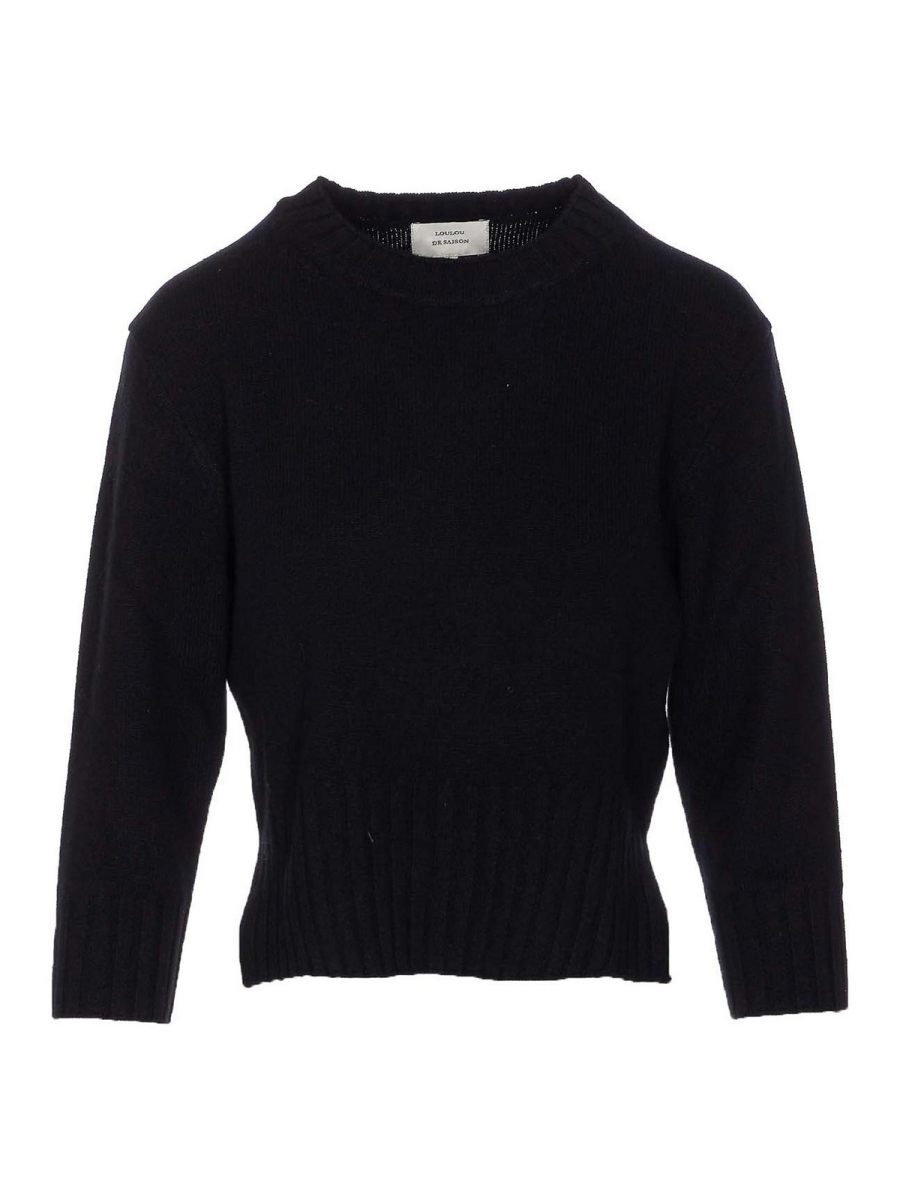 Loulou Studio Pull Col Rond - Noir