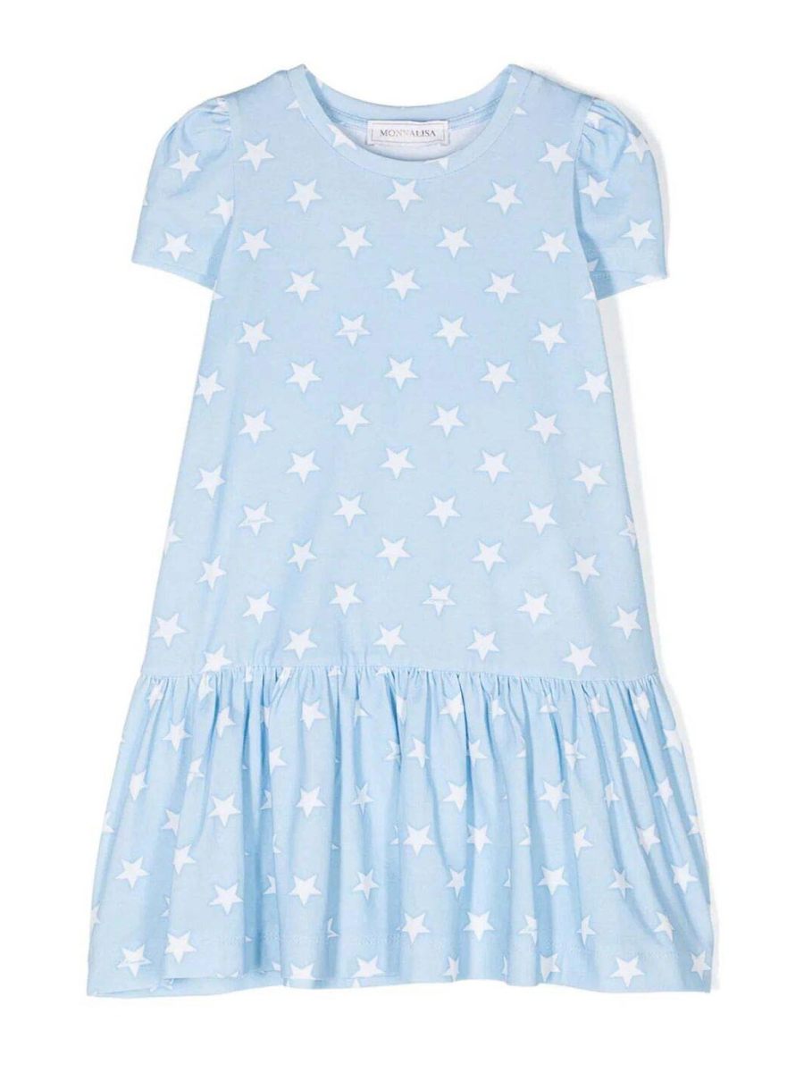 Monnalisa Robe Courte - Bleu Clair