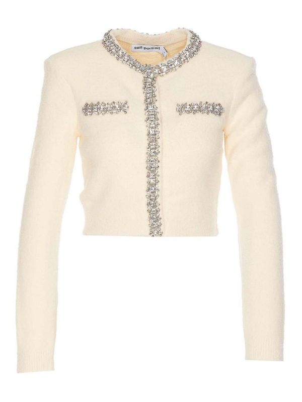 Self Portrait Cardigan - Blanc