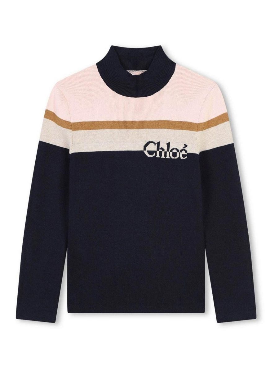 Chloe' Pull Col Rond - Bleu