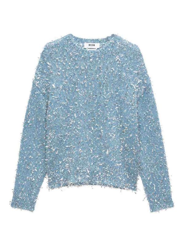 M. S.G. M. Pull Col Rond - Bleu