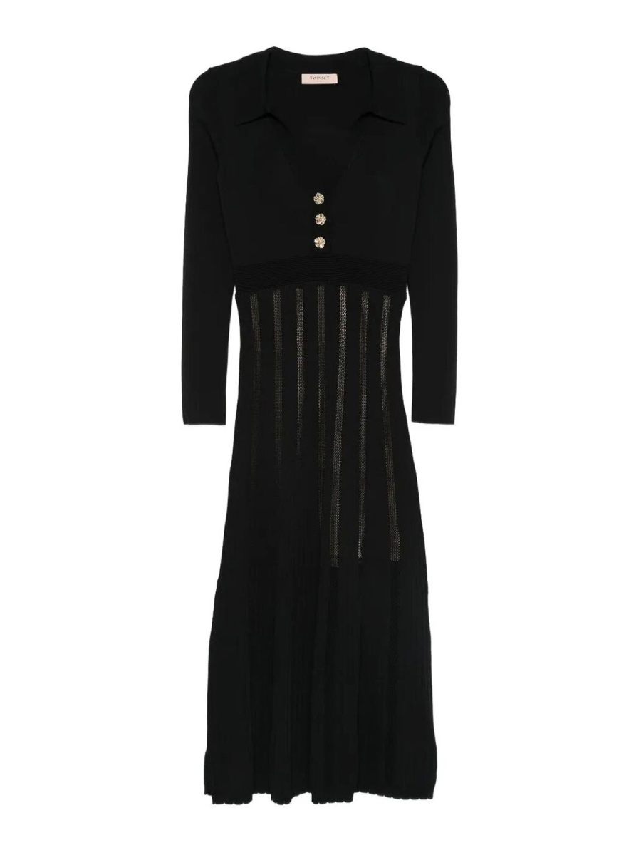 Twinset Robe Au Genou - Noir