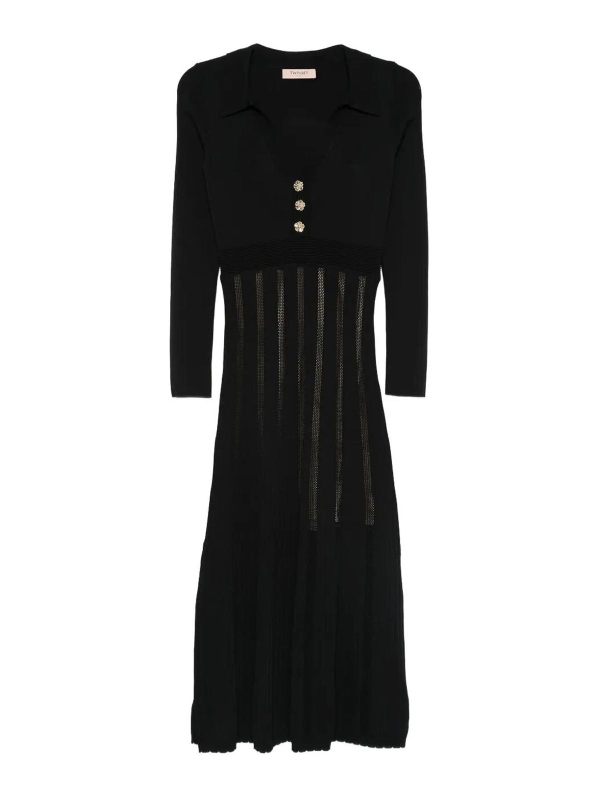 Twinset Robe Au Genou - Noir