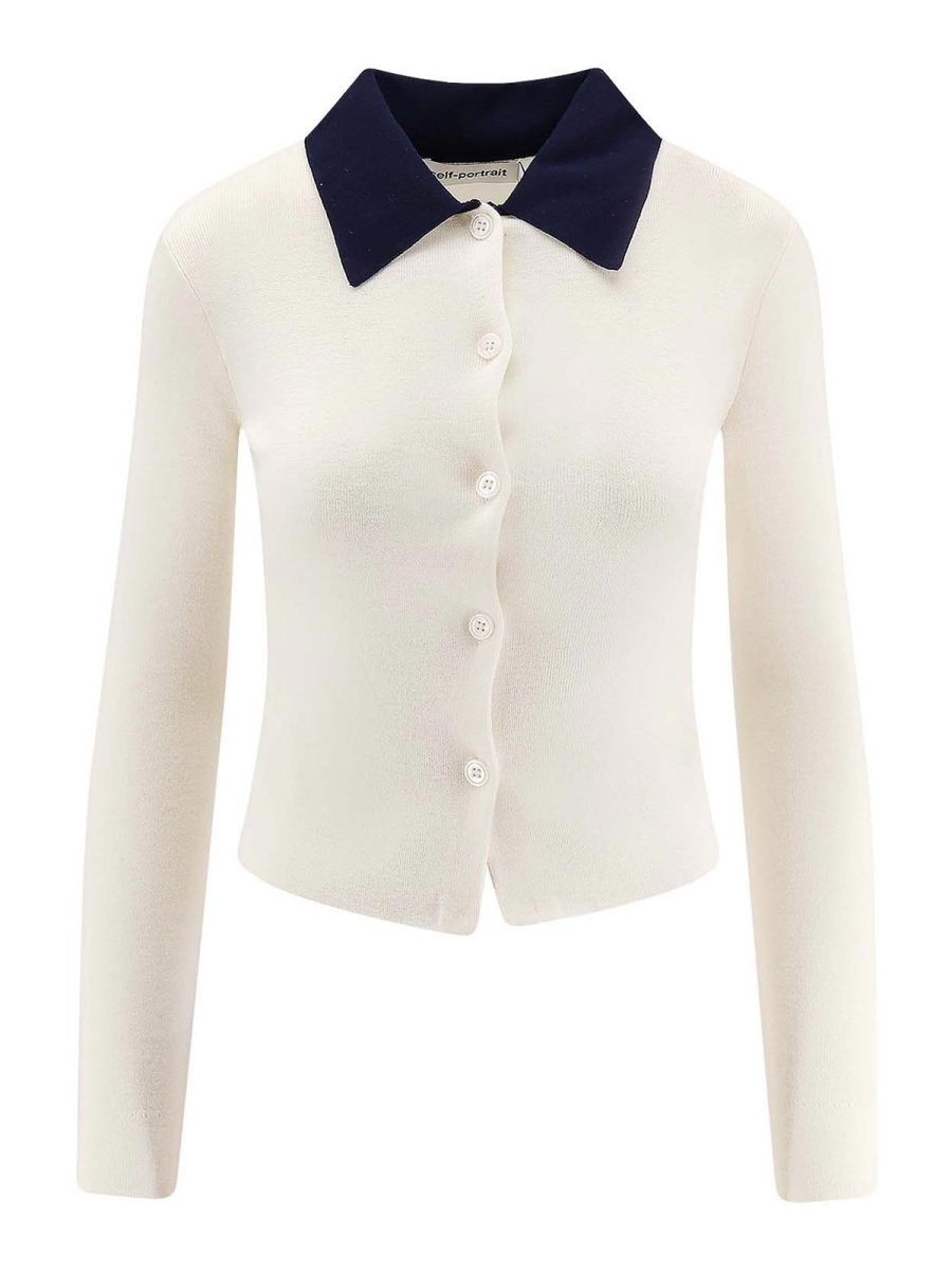 Self Portrait Cardigan - Blanc