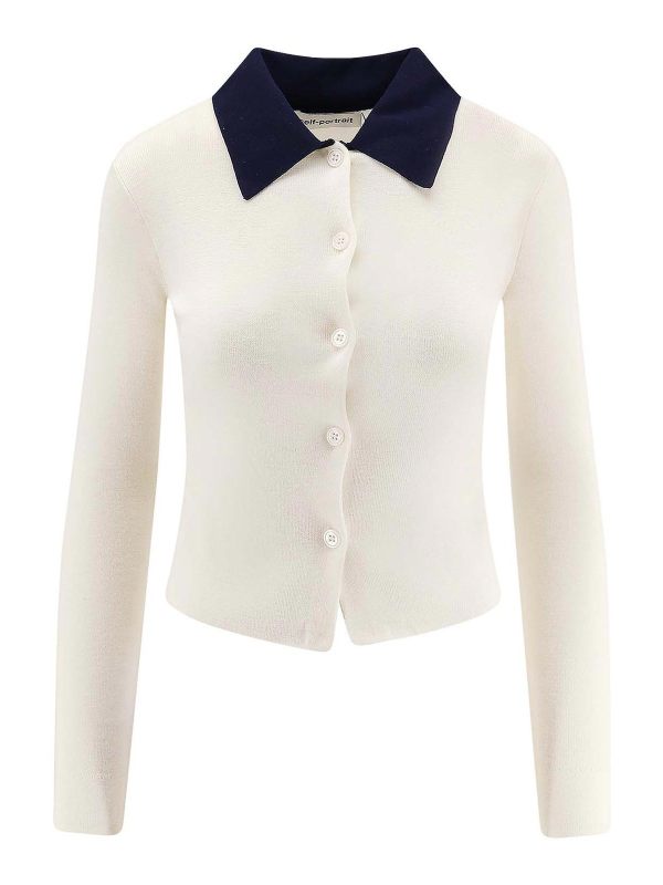 Self Portrait Cardigan - Blanc