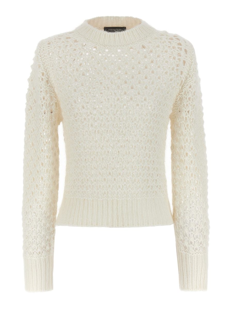 Fabiana Filippi Pull Col Rond - Blanc