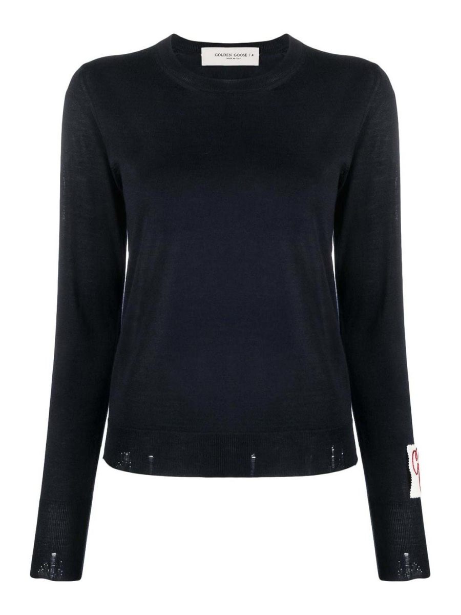 Golden Goose Pull Col Rond - Bleu