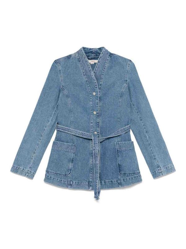Remain Birger Christensen Veste En Jean - Bleu Clair