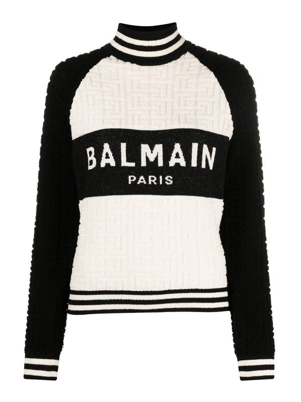 Balmain Pull Col Rond - Noir