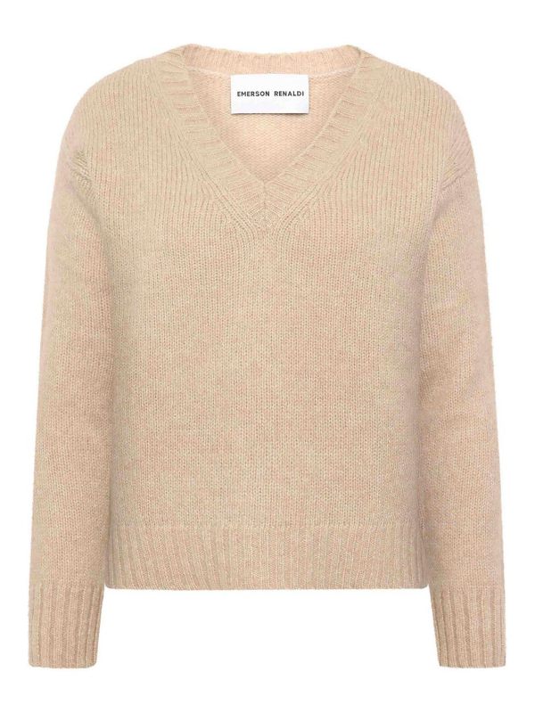 Emerson Renaldi Pull À Col V - Beige