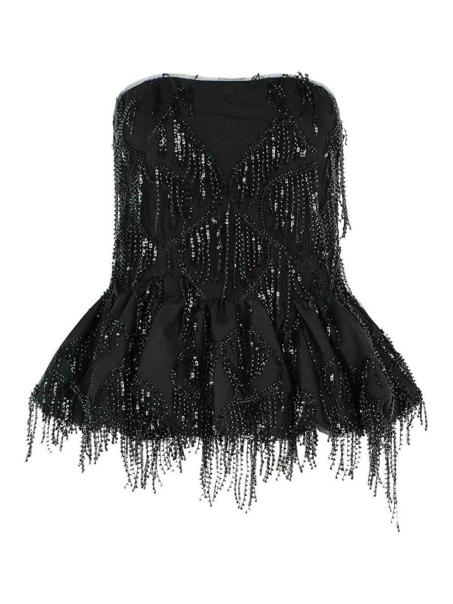 Rotate Birger Christensen Top - Noir