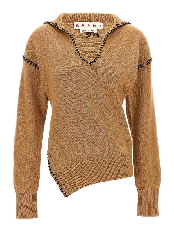 Marni Pull À Col V - Beige
