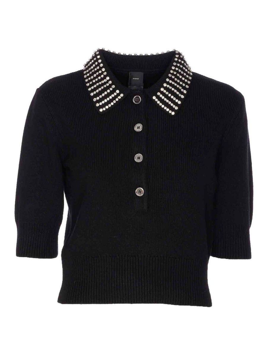 Pinko Pull Col Rond - Noir