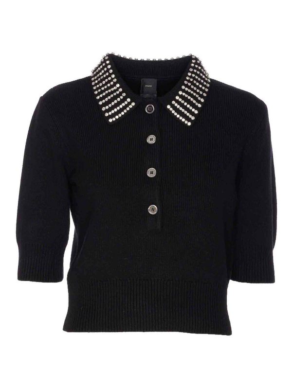 Pinko Pull Col Rond - Noir